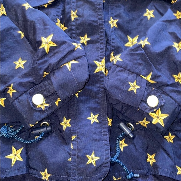 Vintage 90’s Liz Sport Star Pattern Navy Blue Cropped Jacket Size Small - Picture 11 of 14